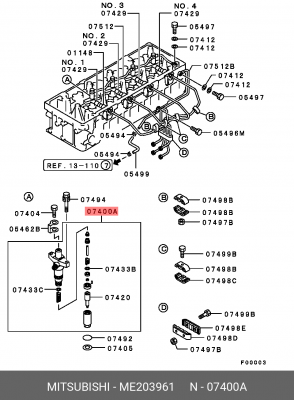 Распылитель ME203961 MITSUBISHI