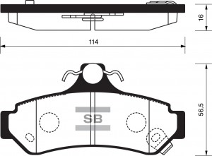 Колодки тормозные дисковые SP1236 SANGSIN