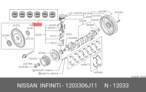 Кольца поршневые 12033-06J11 NISSAN