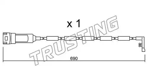 Сигнализатор, износ тормозных колодок SU108 TRUSTING
