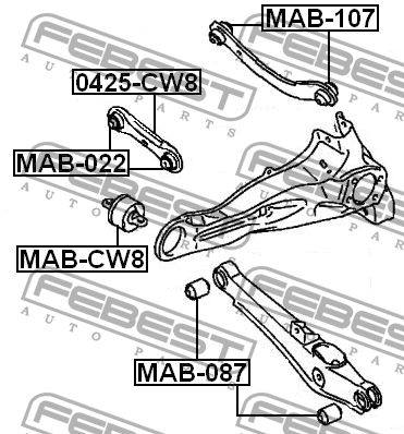 Сайлентблок MAB-CW8 FEBEST