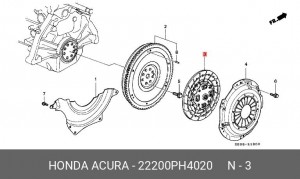 Диск сцепления 22200PH4020 HONDA