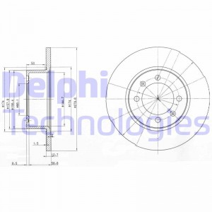 Тормозной диск BG2218 DELPHI