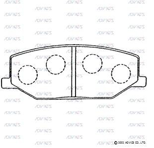 Колодки тормозные дисковые SN611 ADVICS