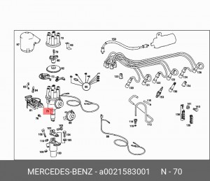 Распределитель зажигания A 002 158 30 01 MERCEDES BENZ