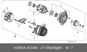 Генератор 31100P45G04 HONDA