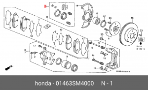 Ремкомплект, тормозной суппорт 01463SM4000 HONDA