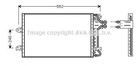 Радиатор кондиционера VW5140 AVA