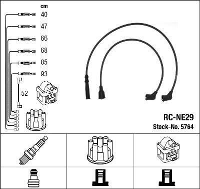Ккомплект проводов зажигания 5764 NGK NTK