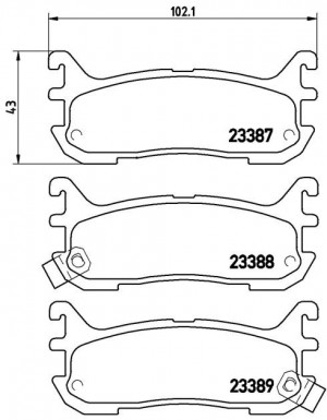 Комплект тормозных колодок, диско P49021 BREMBO