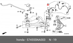 Датчик ABS 57455SNA003 HONDA