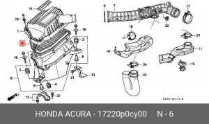 Воздушный фильтр 17220P0CY00 HONDA