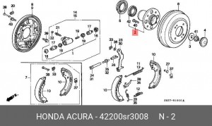 Ступица колеса 42200SR3008 HONDA