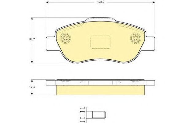Комплект тормозных колодок, диско 6115894 GIRLING