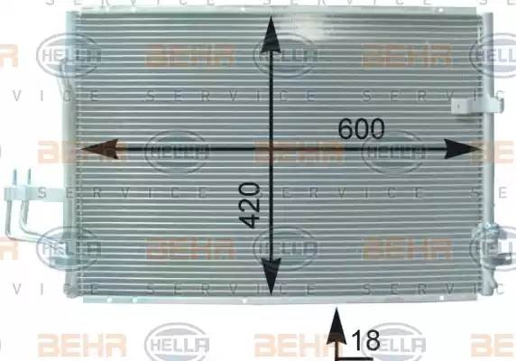 Конденсатор, кондиционер 8FC 351 303-031 HELLA