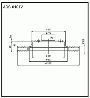 Диск тормозной ADC0101V ALLIED NIPPON