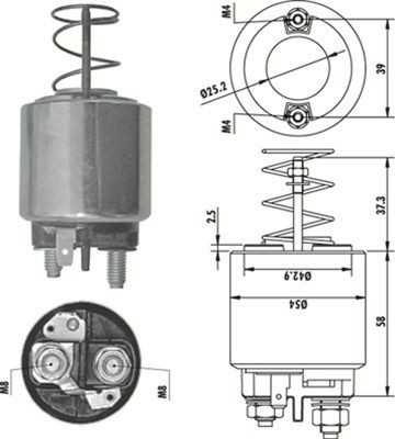 Тяговое реле, стартер 940113050486 MAGNETI MARELLI