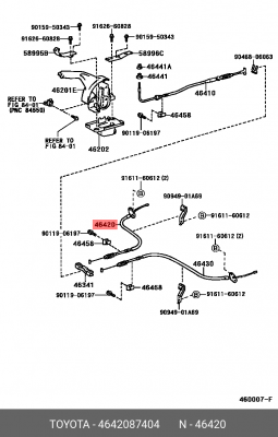 Трос, стояночная тормозная система 46420-87404 DAIHATSU
