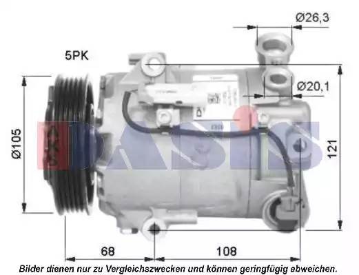Компрессор, кондиционер 851567N AKS DASIS