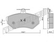 Комплект тормозных колодок, диско 224.0 TRUSTING