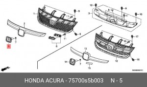Эмблема 75700S5B003 HONDA