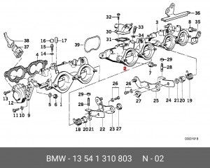 Патрубок дроссельной заслонки 13 54 1 310 803 BMW