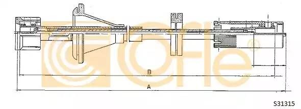 Трос спидометра S31315 COFLE