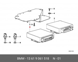 Блок управления, система впрыска 13 61 9061518 BMW