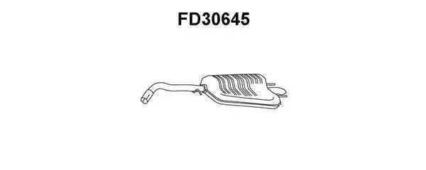 Глушитель выхлопных газов конечный FD30645 VENEPORTE