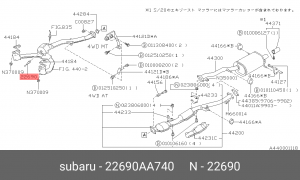 Лямбда-зонд 22690AA740 SUBARU