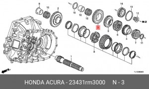Шестерня МКПП 23431RM3000 HONDA