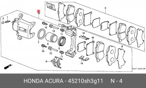 Тормозной суппорт 45210SH3G11 HONDA