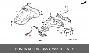 Лямбда-зонд 36531RSHE01 HONDA