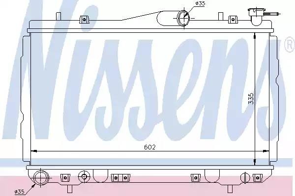 Радиатор, охлаждение двигател 67010 NISSENS