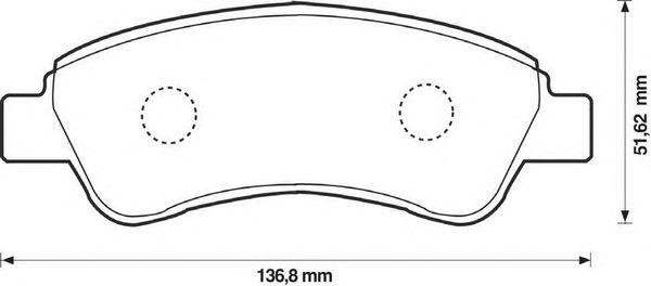 Комплект тормозных колодок, диско 573183B BENDIX JURID