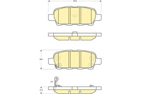 Комплект тормозных колодок, диско 6132949 GIRLING