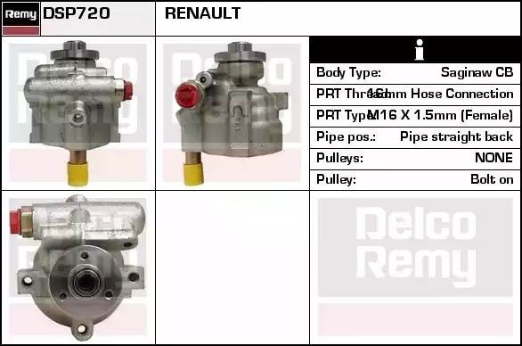 Гидравлический насос, рулевое управление DSP720 DELCO REMY