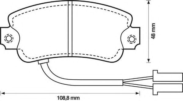 Комплект тормозных колодок, диско 571341B BENDIX JURID