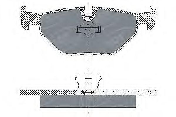 Комплект тормозных колодок, диско SP184 SCT