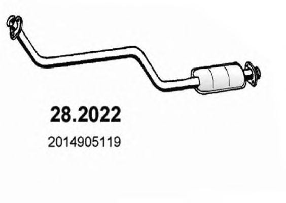 Предглушитель выхлопных газов 282022 ASSO