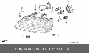 Основная фара 33101ST3E11 HONDA