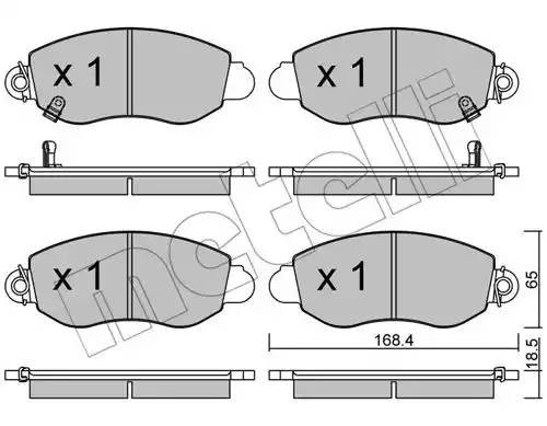 Комплект тормозных колодок, диско 2203200 METELLI