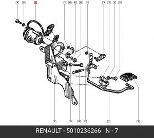 Датчик, положение педали акселератора 5010236266 RENAULT