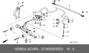 Рычаг независимой подвески колеса, подвеска колеса 51360-SR3-020 HONDA