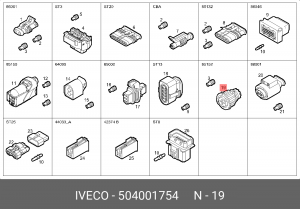 Штекерная гильза, система зажигания 504001754 IVECO
