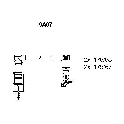 Ккомплект проводов зажигания 9A07 BREMI