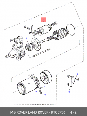 Реле, стартер RTC5750 MG ROVER LAND ROVER