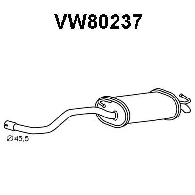 Глушитель выхлопных газов конечный VW80237 VENEPORTE