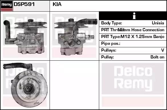 Гидравлический насос, рулевое управление DSP591 DELCO REMY