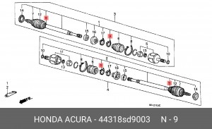 Деталь 44318SD9003 HONDA